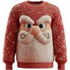 Generico Felpa Natale Uomo Divertente 3D Babbo Stampata Maglione,Girocollo Maglioni Lavorato a Maglia Natalizio Brutto Maglione Lunga Felpa Senza Cappuccio Ugly Christmas Jumper Pullover Sweater Invernali