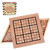 GOTHINK Sudoku Legno con Tabellone, 90 Pedine con Numeri Grandi e Pedine Logiche, 2 Cassetti per Ripostiglio - Gioco di Logica e Allenamento Mentale per Tutte le Età