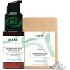 JUSTE PARIS Confezione shampoo secco polvere biologica chiara + ricariche - 100 usi in tutto - assorbe il sebo, ripristina volume e freschezza, formula naturale senza aerosol - profumo Yuzu