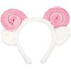 Ipetboom Cerchietto per Chioma Corna di Pecora Rosa Elasticizzato, Fascia Decorativa Resistente al Colore per Lavare Viso e Truccarsi