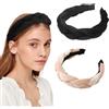 THQAE 2 Pcs cerchietto capelli donna, cerchietti per capelli, cerchietti per capelli donna, Cerchietti Intrecciati per Donna Velluto Cerchietto Elastico Criss Cross Accessori per Capelli