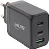 Inline Alimentatore USB PD, caricatore GaN a 3 porte, doppio USB-C + USB-A, 65W "