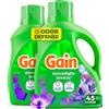 GAIN TONOMOGentle Laundry - Detersivo liquido, Moonlight Breeze Scent, 45 carichi, 1,922 ml, confezione da 2 pezzi, compatibile con HE