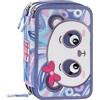 Franco Cosimo Panini MOFU MOFU - Astuccio Scuola Ufficiale Mofu Mofu, Astuccio 3 Scomparti Bambina e Bambino con Set Cancelleria, Penne Cancellabili blu e rossa, e Pratica Chiusura a Zip, 20x13Hx7 cm