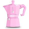 BIALETTI Caffettiera Moka Exclusive Pink 6 Tazze Alluminio Rosa