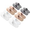 LIGIGWASH 6 Paia di Pantofole da Viaggio Riutilizzabili in Fleece e Eva Suola Antiscivolo, Comode e Lavabili per Bagno e Hotel, Stile Versatile Uomo e Donna