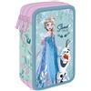 Frozen, DISNEY PRINCESS, Coolpack Astuccio coolpack - frozen, multiscomparto 3 zip , completo con 46 pezzi
