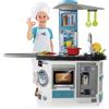 FUNNY HOME Cucina giocattolo con rubinetto funzionante e 13 accessori - funny home