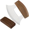 Generic Mezzaluna-Schneider, Alaska-Pizzaschneider | Coltello Bianco Con Lama In Acciaio Inossidabile, Ciclista Ergonomico Manico-ulu, Taglierina Da Cucina Professionale Per Erbe, Insalata, Coltello A Mezzalu
