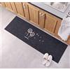 JameStyle26 Zerbino per ingresso, antiscivolo, molti motivi a scelta, Polipropilene, Black Löwenzahn, 40 x 120 cm