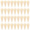 CLISPEED Cono per Gelato in Legno Biodegradabile, Portaconfetti Creativo e Raffinato per Picnic All'aperto e Feste, Confezione da 50 Pezzi