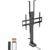 EasyLife - Sollevatore TV / supporto da pavimento per TV motorizzato con funzione Smart Home - estensibile e abbassabile elettricamente, da 37 a 65 pollici, VESA fino a 600x400 (nero)