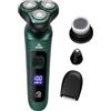 Generic Rasoio elettrico per barba, rasoio elettrico galleggiante | Rasoio con schermo LCD con depilazione nasale, rifinitore di precisione wireless ricaricabile per un'efficiente efficienza