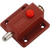 FADGOOD Hardware Per Porta Finestra Armadio Armadio Armadio Scorrevole Sicurezza Domestica Pulsante Molla Bullone Automatico,Marrone-Rosso