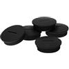 Kalitec G4512220 M12 - Set di 5 tappi ciechi in plastica, rotondi, 16 mm di diametro, M12, antipolvere e impermeabile, IP65