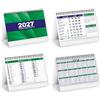 ONE SHOP di Bracalente Piero Calendario da tavolo scrivania uffico Olandese 2027 santi e lune festività internazionali cm19x45 (Midi Table Verde)