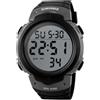 SKMEI Orologio sportivo digitale da uomo con schermo a LED grande viso militare, impermeabile, casual, con cronometro luminoso e sveglia semplice