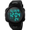 SKMEI Digital militare s-shock orologi di moda sport all' aria aperta uomo impermeabile orologio grande quadrante blu chiaro