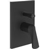 GESSI Miscelatore Doccia a Parete Gessi Ventaglio 72079 - 2 Vie con Deviatore Automatico - Nero Opaco