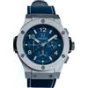 Hyakuichi 101 Orologio Cronografo HYAKUICHI 101 No.8A Pelle Argento Blu Mezzanotte Made in ...