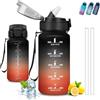 Grsta Borraccia, 500ml Borraccia Bambini, Borracce con Cannuccia, Senza Perdite, Borraccie Motivazionale, Facile da Pulire, Bottiglie con Orari per Bere, Con Slogan Motivazionale, per Campeggio, Ufficio
