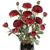 INSUNSIX Bouquet di peonie artificiali in seta, 18 teste di rose in seta, stile vintage, con steli lunghi, decorazione per casa, cucina, matrimonio, centrotavola, decorazione floreale (bordeaux)