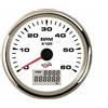 Motomarine Contagiri/Contaore ECMS White Chrome 85mm - Impermeabile IP67, Retroilluminazione Multicolore - 6000 Giri