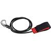 Tbest Kayak Paddle Leash, Canoa Kayak Paddle Leash Elastico Kayak Canoa Sicurezza String Canna da pesca Pole guinzaglio Cordino Cordino con moschettone Clip sostituzione per Paddling (nero)