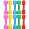 YUKOFE Set di Manubri Giocattolo per Bambini 10 Pezzi Attrezzature per Il Fitness in Plastica Leggera Colorata per Bambini GenitoreFiglio Educazione Precoce Sport all'Aria Aperta Rosso