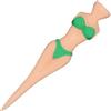 Generisch Maglietta da golf divertente, maglietta da allenamento per bikini, 8,5 cm, in ABS, accessorio sportivo creativo per principianti, golfisti, donne e uomini, per cortili interni