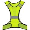 LINGHE Gilet Riflettente Giubbotto di Sicurezza ad Alta visibilità per attività all'aperto di Notte Corsa, Ciclismo, Camminata e Lavoro (Giallo)