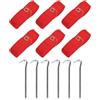 Accarugty Linee di confine per beach volley, 8 x 16 m, nastro di marcatura in nylon con paletti, corde rosse a rete per esterni durevoli per sabbia o erba gioco Setsup