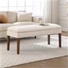 Ya-Home Panchina da Ingresso Panca Fondo Letto con Gambe in Legno, Bianca
