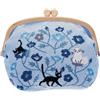 Marushin Ghibli Kiki's Delivery Service Blue Carpet Clasp Pouch Gift Jiji dal Giappone