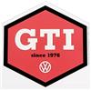 BRISA VW Collection Raschia Ghiaccio Volkswagen in policarbonato, Accessorio Invernale per Auto con Design Golf GTI (Esagono GTI/Rosso)