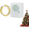 Generic Stringa luminosa a LED - Stringa luminosa da fata da 33 piedi con musica, alimentata a batteria | Luci LED in filo di rame, opzioni colorate e bianco caldo, perfette per alberi di Natale, patio, giard