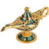 Ausla Lampada di Aladino in Metallo, Vaso Decorativo Collezionabile Blu