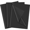 NEBURORA Carta velina nera per sacchetti regalo 60 fogli 35 x 50 cm Carta da regalo nera opaca per riempire confezioni regalo Artigianato fai da te Compleanno Matrimonio Halloween (Nero)