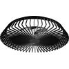 Mantra Iluminación. Modello HIMALAYA. Ventilatore e plafoniera da soffitto di 63 cm di diametro in colore nero. Sorgente luminosa LED 70 W 2700 K-5000 K 4900 lm. Ventola 35 W