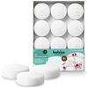Bolsius - Candele galleggianti Maxi - Bianco - 12 pezzi in una scatola - Ø 7,6 cm - Tempo di combustione 8 ore - Senza profumo - Cera paraffina - Candela galleggiante XL - Varie occasioni