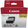 Canon Multipack nero / nero / ciano / magenta / giallo PGI-580+CLI-581 2078C007 - 1703 copie
