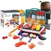 Genérico Set di griglia per barbecue per bambini, giocattolo da cucina all'aria da 25,4 cm, griglia giocattolo da cucina in ABS: suono scintillante, luce che cambia colore, gioco di ruolo