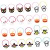 LRXIYODE 24 Pezzi Elastici per Halloween con Disegni e Zucche Accessori Decorativi per Comodi e Adatti Tutte Lunghezze Fasce Elastiche Sottile per Acconciature Quotidiane