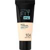 L'Oreal Paris Maybelline New York Fit Me Matte+Poreless Fondotinta Opacizzante, 104 Soft Ivory