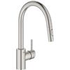 Grohe Rubinetto Miscelatore Monocomando per Lavello, Grigio (Satinato), Alta Pressione 31483DC2