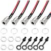 QUARKZMAN 5 PCS DC-099 DC Power Jack Cord Socket, 30V 5A 5.5x2.5mm 2Pin Connettore A Pannello Con Dado Rondella E Cappuccio Impermeabile Fili Presaldati Per Dispositivi Elettronici, 150mm
