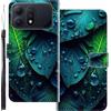 WUACYEAMING Custodia Compatibile con Honor Win Turbo,con Slot Carte PU Pelle Portafoglio Libro Case Antiurto Bumper Motivo Magnetica Flip Protettiva Resistente foglia