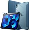 JETech Custodia SOLO per iPad Air 11 Pollici M4/M3/M2 (2026/2025/2024), iPad Air 5/4 (2022/2020, 5a/4a) con Portapenne, il Involucro Posteriore Trasparente Supporto Cover Sottile per Tablet (Blu)