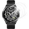 GIOPUEY Pellicola Protettiva per Honor Watch 6, [4 Pezzi] Vetro temperato Schermo Protezione Pellicola [Copertura Completa] [Anti-graffio] - Trasparente