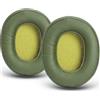 Akkiv Cuscinetti auricolari di ricambio compatibili con cuffie Skullcandy Hesh3 Hesh ANC Crusher360 Crusher Wireless Hesh Evo Venue ANC Crusher Evo Crusher ANC in pelle proteica e memory foam (verde)